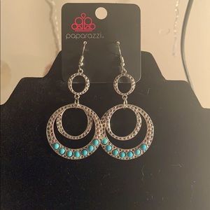 Silver earrings with blue stones 💎